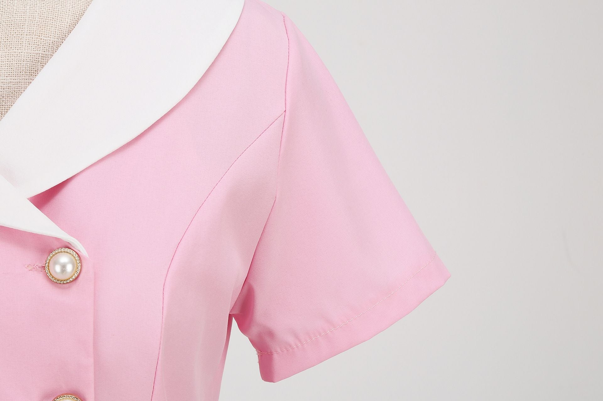 Womens 1950s Vintage Audrey Hepburn Style Cocktail Swing Costume Dresses Pink