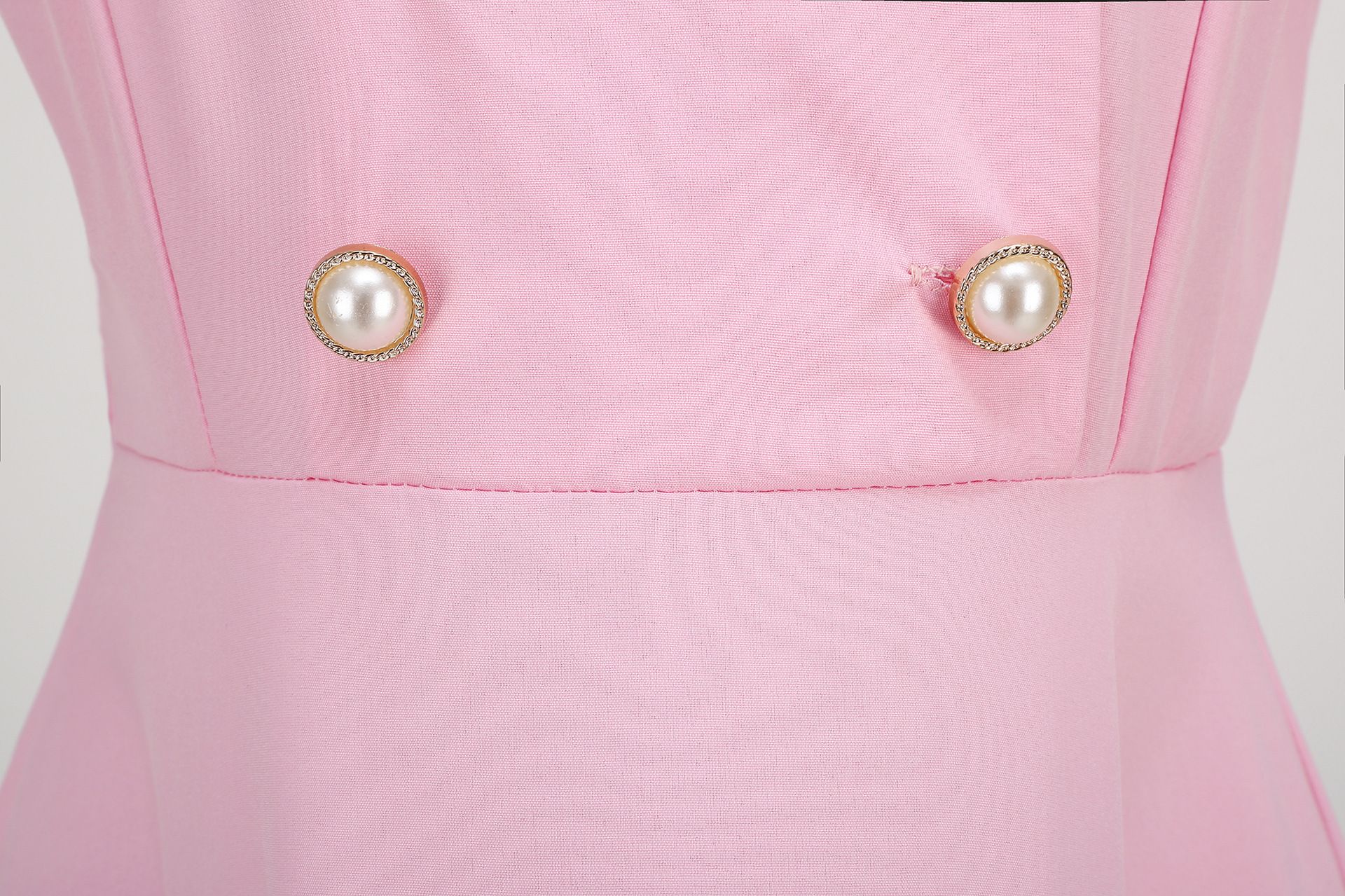 Womens 1950s Vintage Audrey Hepburn Style Cocktail Swing Costume Dresses Pink
