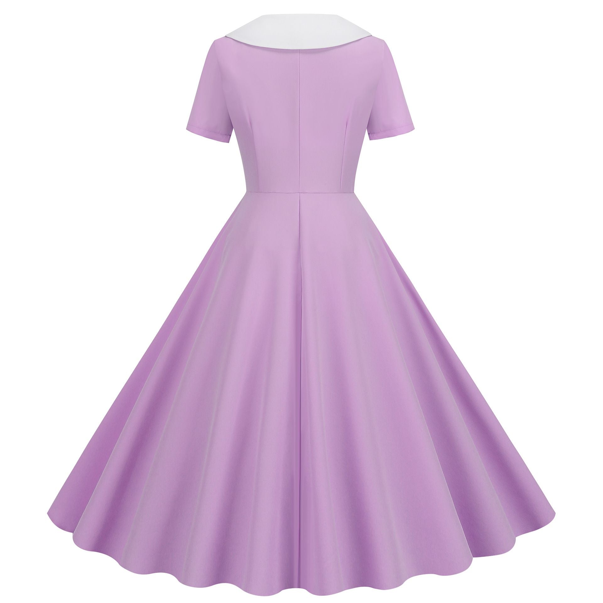 Womens 1950s Vintage Audrey Hepburn Style Cocktail Swing Costume Dresses Purple