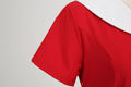 Womens 1950s Vintage Audrey Hepburn Style Cocktail Swing Costume Dresses Red