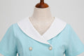 Womens 1950s Vintage Audrey Hepburn Style Cocktail Swing Costume Dresses Sky