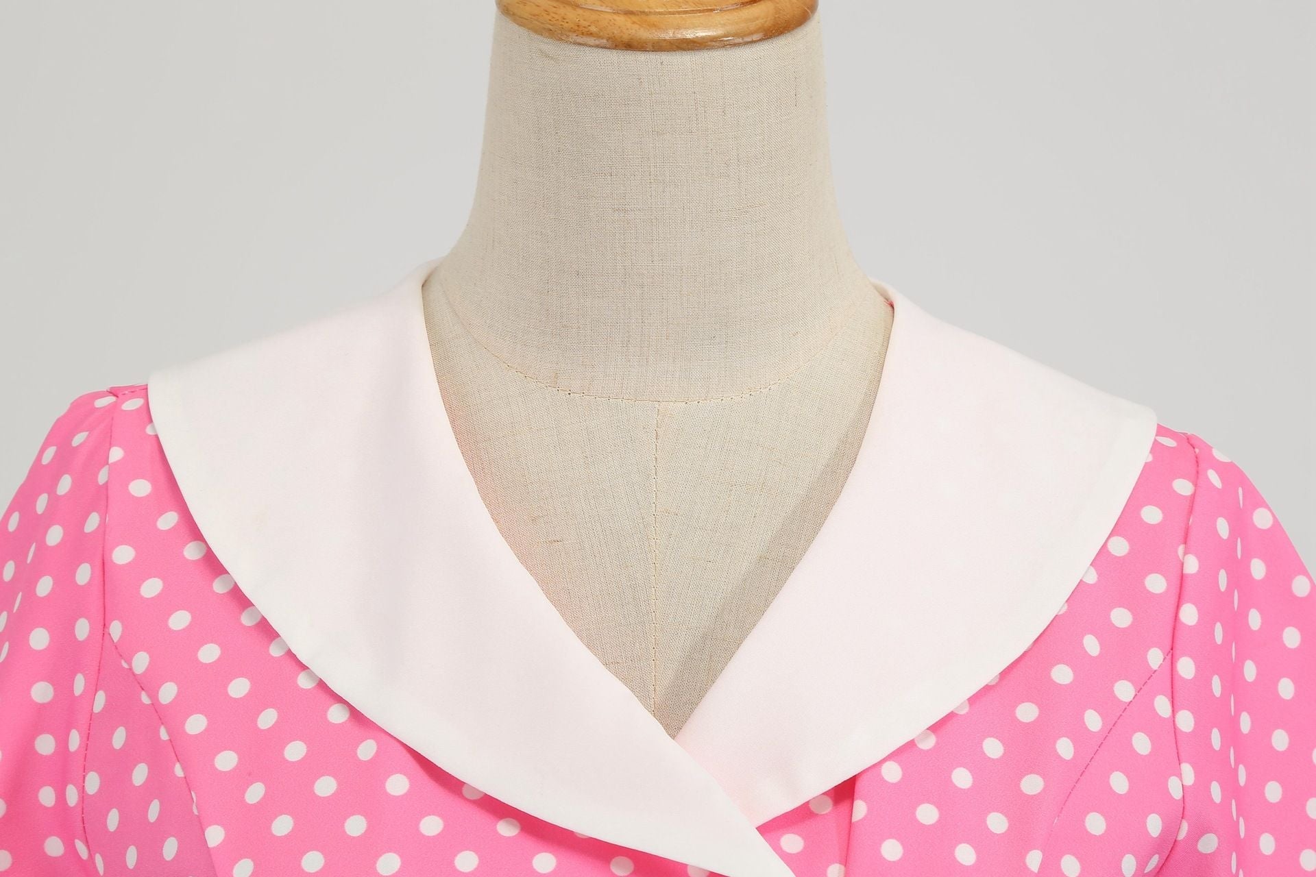 Womens 1950s Vintage Audrey Hepburn Style Cocktail Swing Halloween Dresses Pink