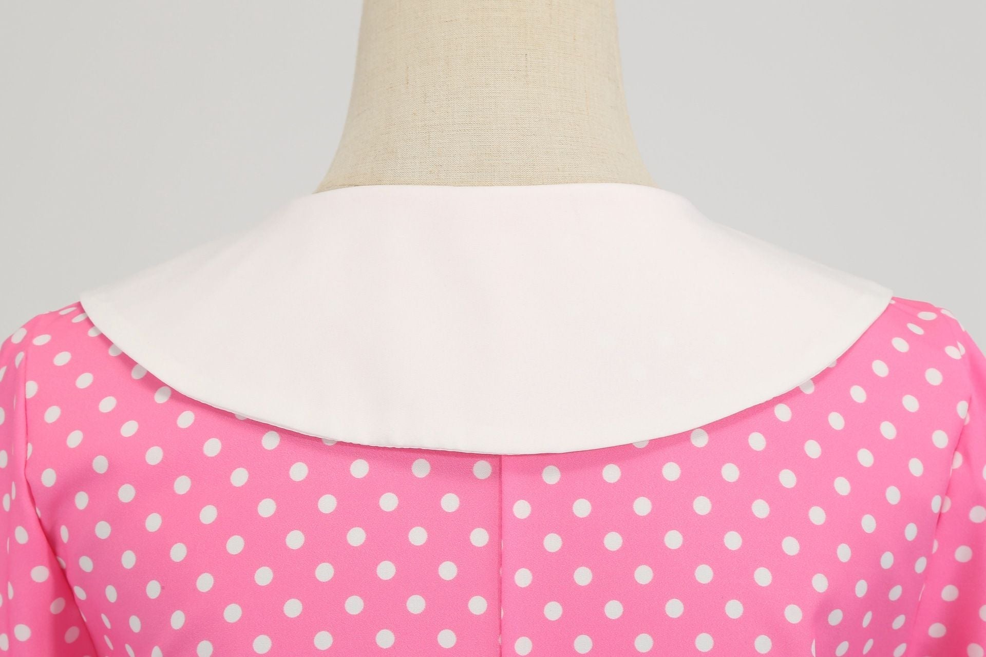 Womens 1950s Vintage Audrey Hepburn Style Cocktail Swing Halloween Dresses Pink