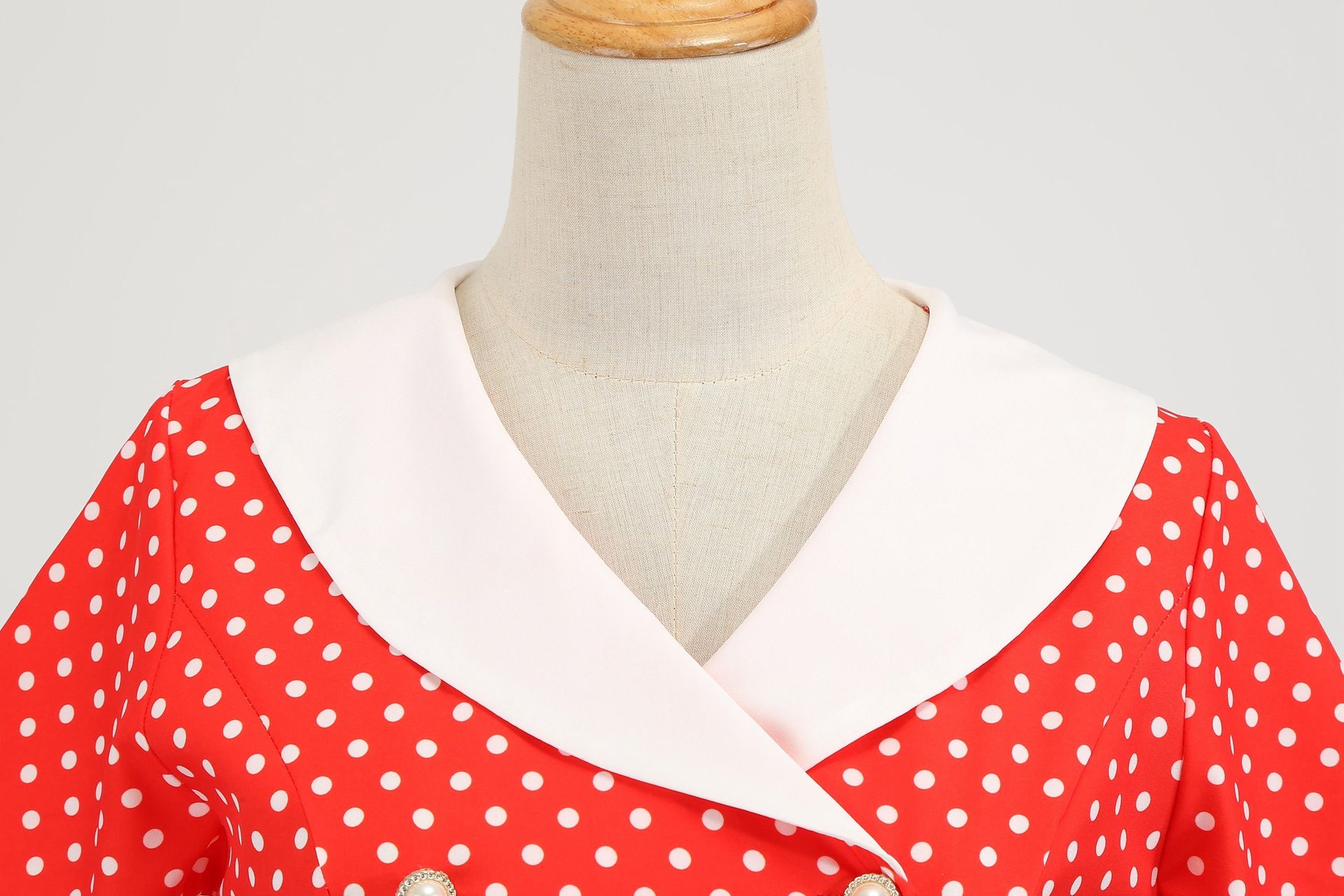Womens 1950s Vintage Audrey Hepburn Style Cocktail Swing Halloween Dresses Red