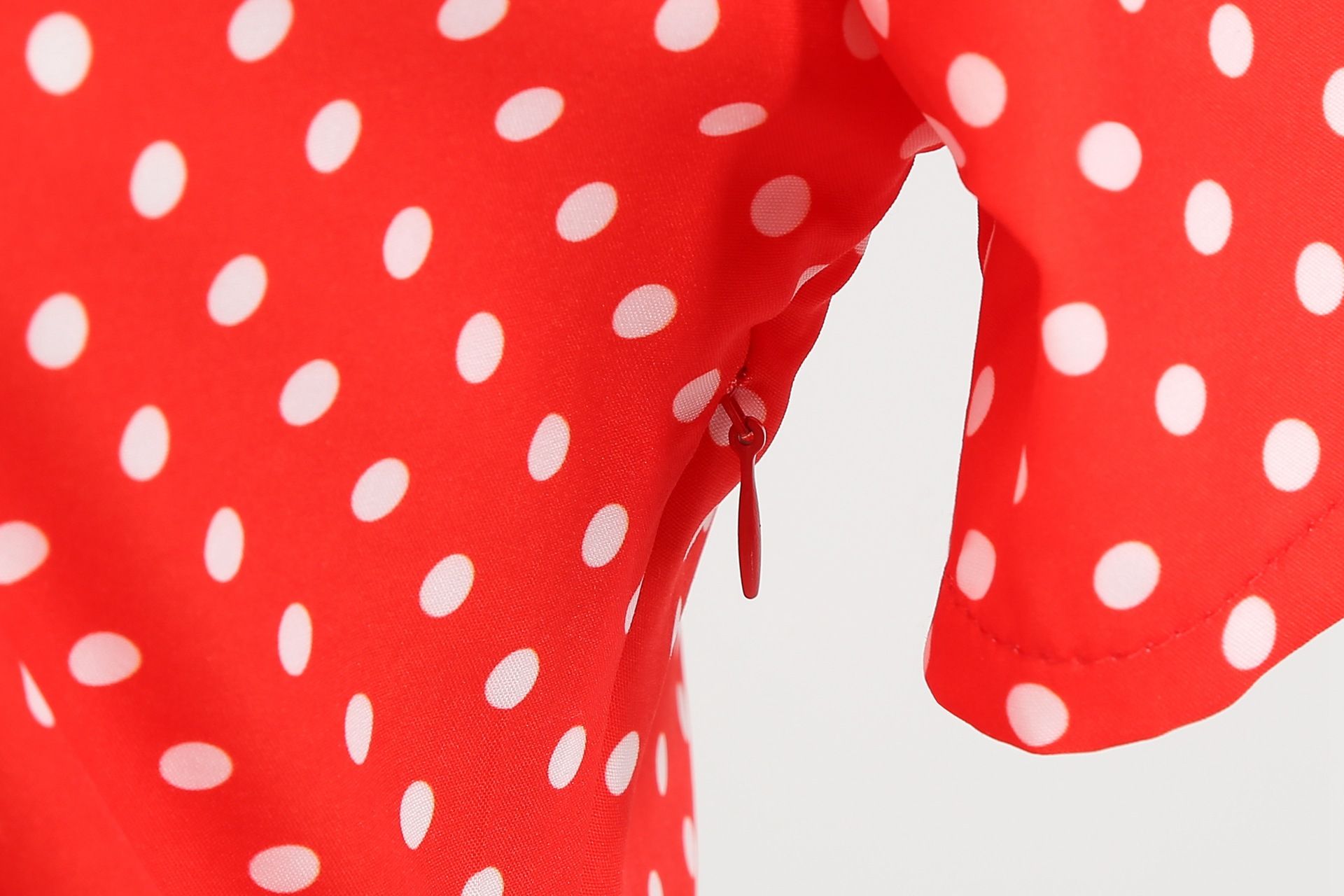 Womens 1950s Vintage Audrey Hepburn Style Cocktail Swing Halloween Dresses Red