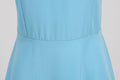 Womens 50s 60s A Line Rockabilly Dress Vintage Swing Party Dress Blue
