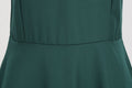 Womens 50s 60s A Line Rockabilly Dress Vintage Swing Party Dress Green