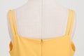 Womens 50s 60s A Line Rockabilly Dress Vintage Swing Party Dress Yellow