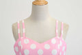 Womens 50s 60s Vintage Sleeveless Polka Dot A-Line Cocktail Party Dresses Pink