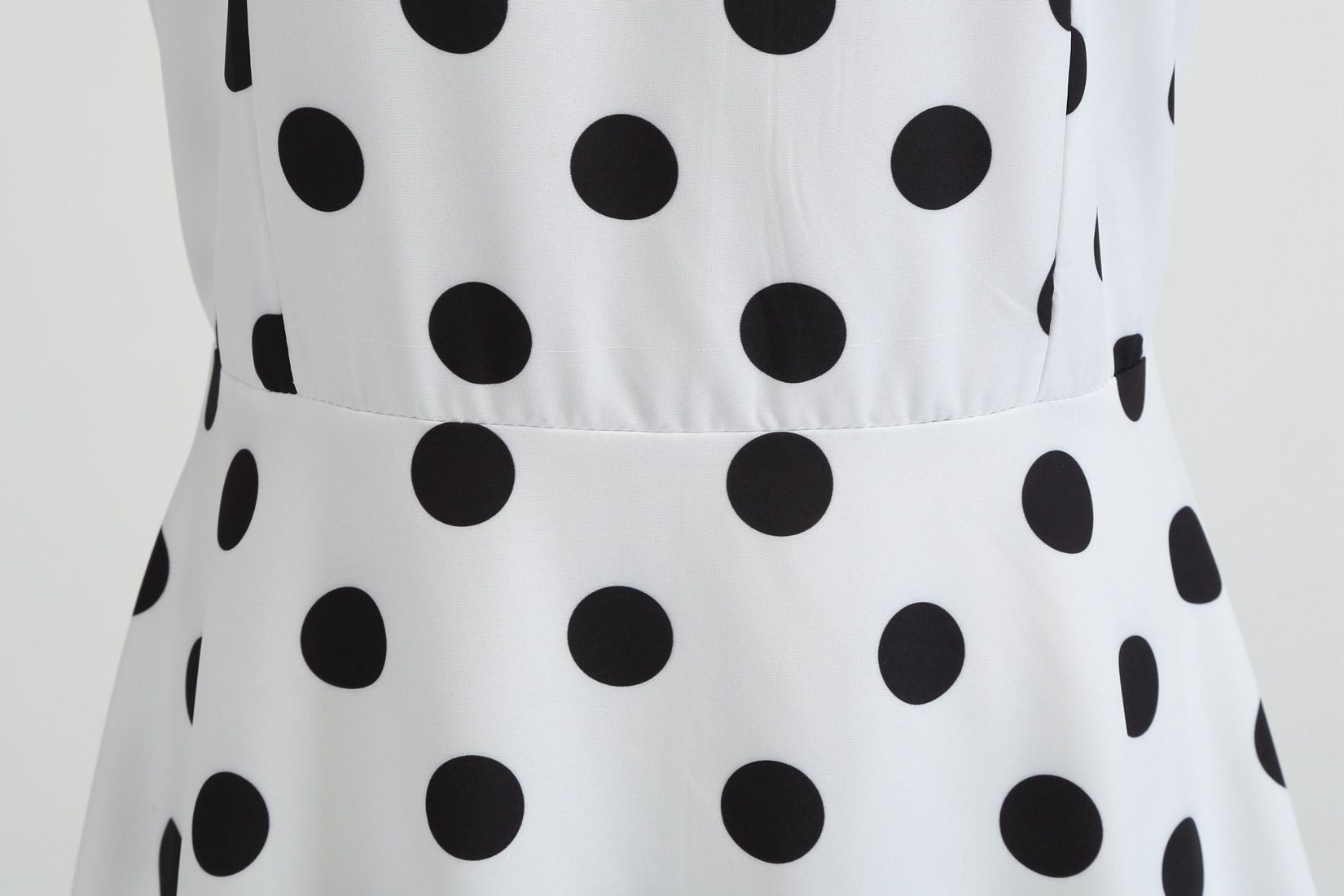 Womens 50s 60s Vintage Sleeveless Polka Dot A-Line Cocktail Party Dresses White