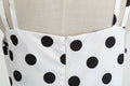 Womens 50s 60s Vintage Sleeveless Polka Dot A-Line Cocktail Party Dresses White