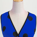 Womens 50s Vintage Retro Rockabilly Sleeveless V Neck Cocktail Party Swing Dress Blue