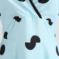 Womens 50s Vintage Retro Rockabilly Sleeveless V Neck Cocktail Party Swing Dress Light Blue