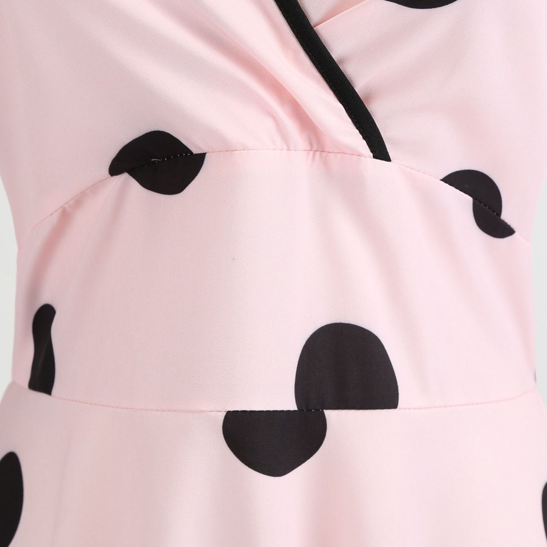 Womens 50s Vintage Retro Rockabilly Sleeveless V Neck Cocktail Party Swing Dress Pink