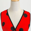 Womens 50s Vintage Retro Rockabilly Sleeveless V Neck Cocktail Party Swing Dress Red