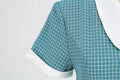 Womens A Line Cape Collar Vintage Swing 1950s Summer Cute Dress with Button Lake