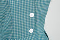 Womens A Line Cape Collar Vintage Swing 1950s Summer Cute Dress with Button Lake
