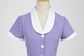 Womens A Line Cape Collar Vintage Swing 1950s Summer Cute Dress with Button Purple