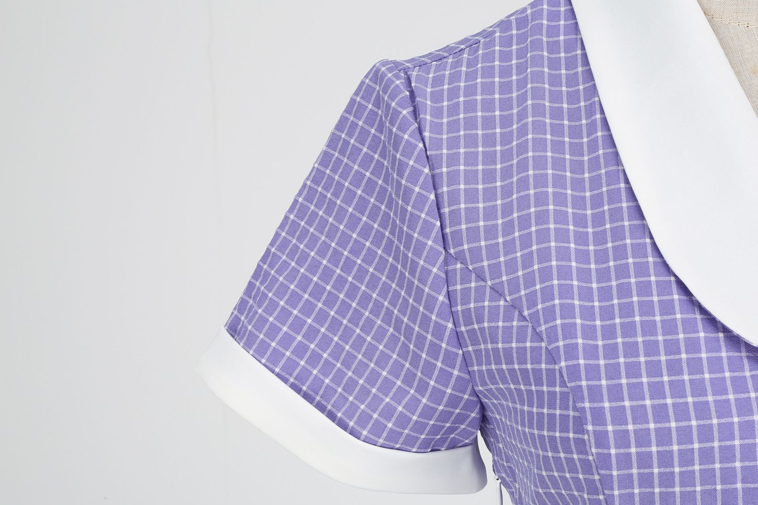 Womens A Line Cape Collar Vintage Swing 1950s Summer Cute Dress with Button Purple