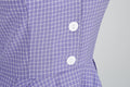 Womens A Line Cape Collar Vintage Swing 1950s Summer Cute Dress with Button Purple