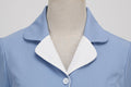 Womens Button Up 1950s Vintage Dresses Women Short Sleeve Belted Swing Dress Blue