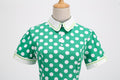 Womens Embroidery Collar Polka Dots 1950s Tea Party Vintage Cocktail Dress Green