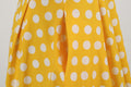 Womens Embroidery Collar Polka Dots 1950s Tea Party Vintage Cocktail Dress Yellow
