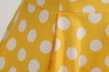 Womens Embroidery Collar Polka Dots 1950s Tea Party Vintage Cocktail Dress Yellow
