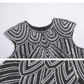 Womens Flapper Dresses 1920s Beaded Fringed Gatsby Dress with Sleeve Roaring White