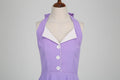 Womens Hepburn Style 1950s Vintage Style Backless Halter Neck Dress Light Purple