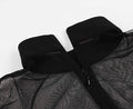 Womens Mesh Bell Sleeves Halloween Gothic Vintage Dress Black