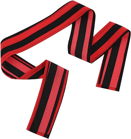 Womens Pirate Halloween Costume Medieval Striped Skirt with Headscarf Red