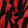 Womens Pirate Halloween Costume Medieval Striped Skirt with Headscarf Red