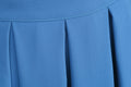 Womens Pleated 1950s Vintage Skirt Floral Print A-line Midi Skirts Blue