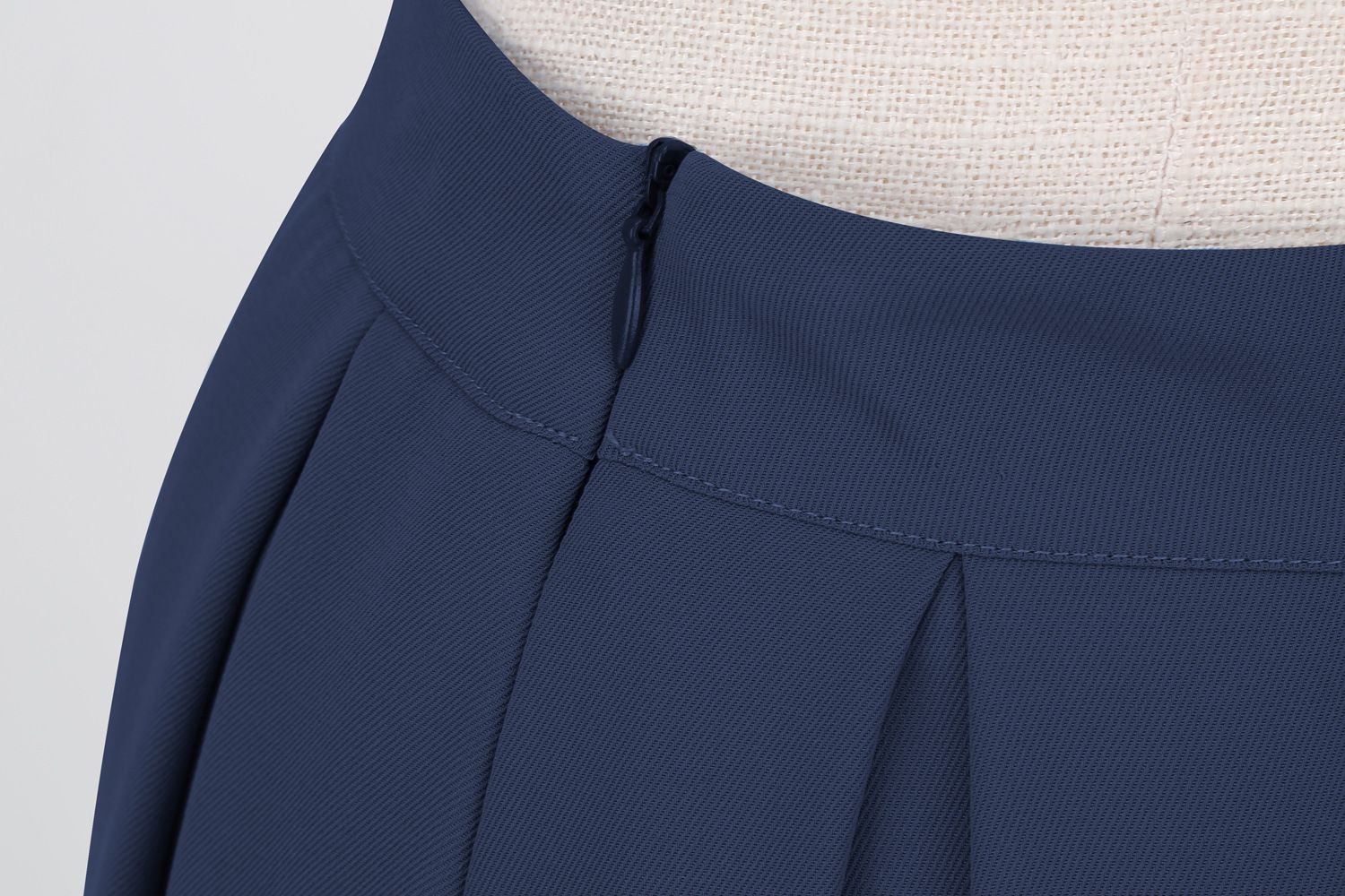 Womens Pleated 1950s Vintage Skirt Floral Print A-line Midi Skirts Navy