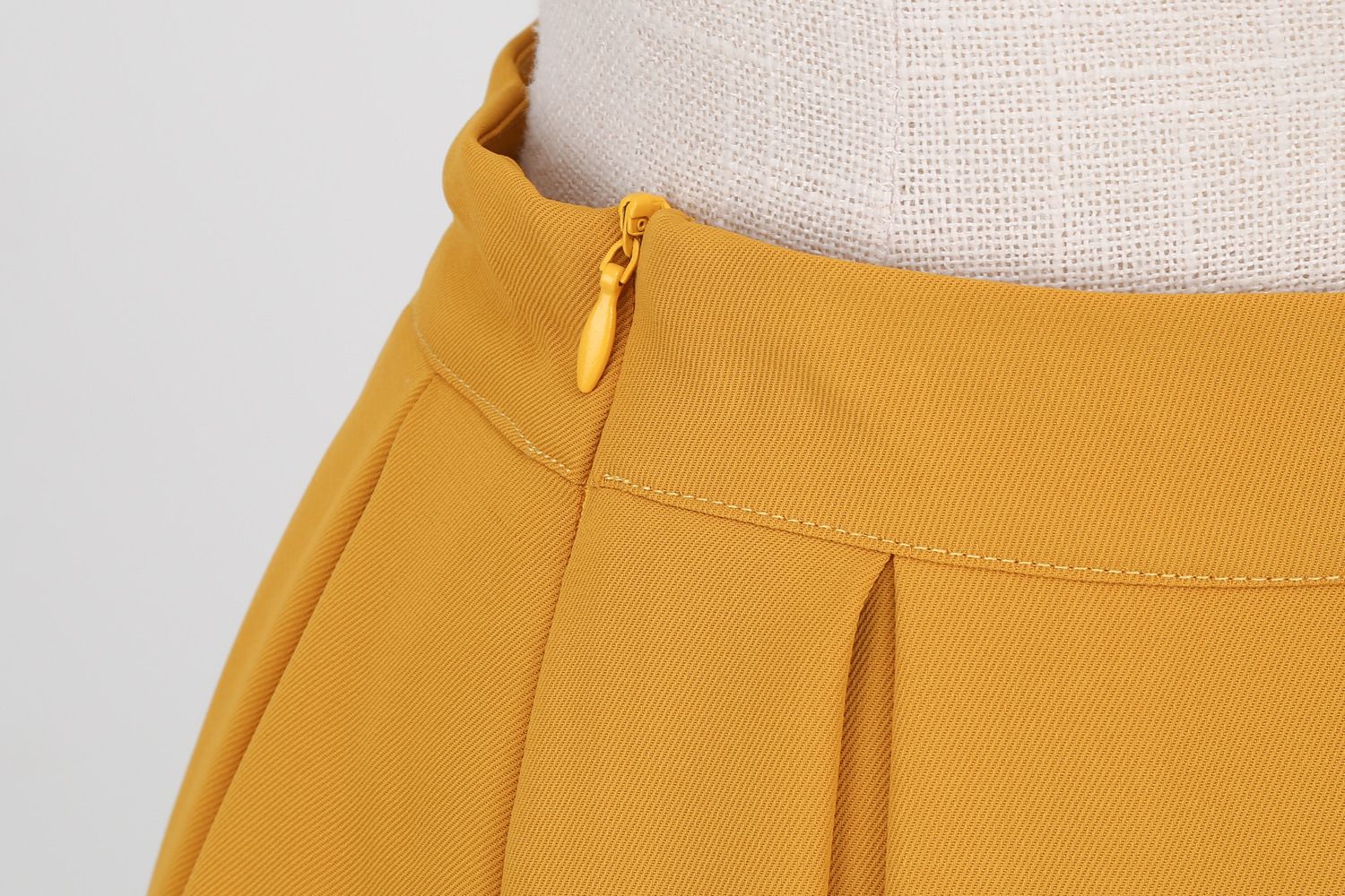Womens Pleated 1950s Vintage Skirt Floral Print A-line Midi Skirts Yellow