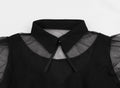 Womens Plus Size Gothic Vintage 50s 60s Lace Black Midi Dress