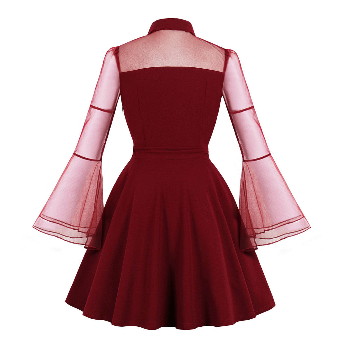 Womens Plus Size Lace Witchy Gothic 40s 50s Retro Vintage Dress Red