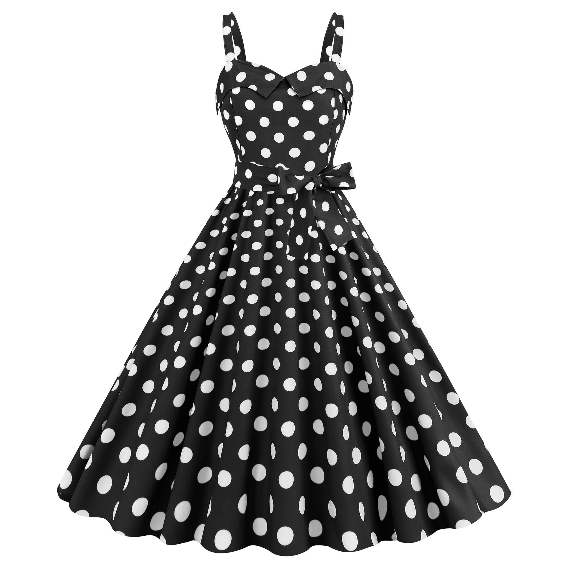 Womens Retro Rockabilly Dress Floral Audrey Hepburn 50s 60s Party Gown Black
