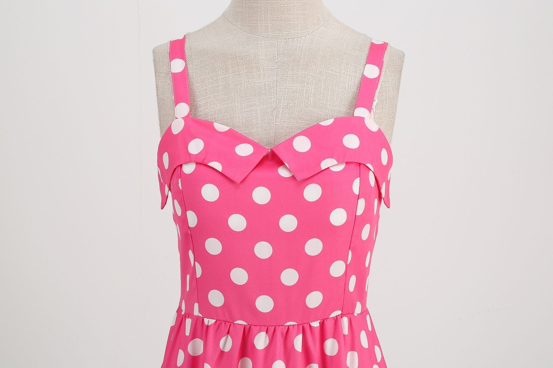 Womens Retro Rockabilly Dress Floral Audrey Hepburn 50s 60s Party Gown Pink