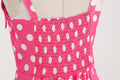 Womens Retro Rockabilly Dress Floral Audrey Hepburn 50s 60s Party Gown Pink