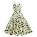 Womens Retro Rockabilly Princess Cosplay Dress Halter Audrey Hepburn Gown Green