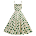 Womens Retro Rockabilly Princess Cosplay Dress Halter Audrey Hepburn Gown Green