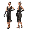 Womens Sequin Dress Simple 1920s Flapper Cocktail Party Dresses Black