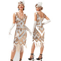 Womens Sequin Dress Simple 1920s Flapper Cocktail Party Dresses Gold