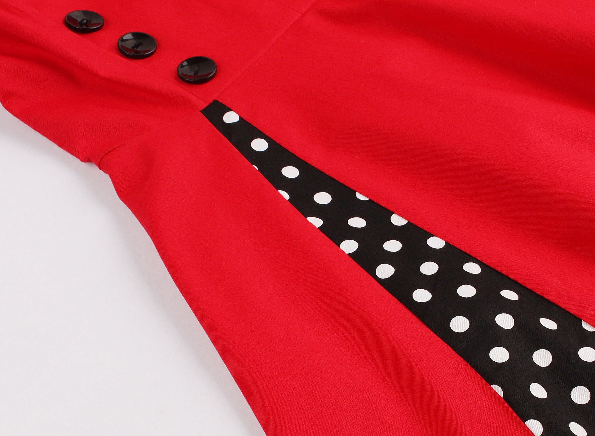 Womens Sleeveless Rockabilly Polka Dot Cocktail Party Vintage Dress Red