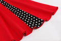 Womens Sleeveless Rockabilly Polka Dot Cocktail Party Vintage Dress Red