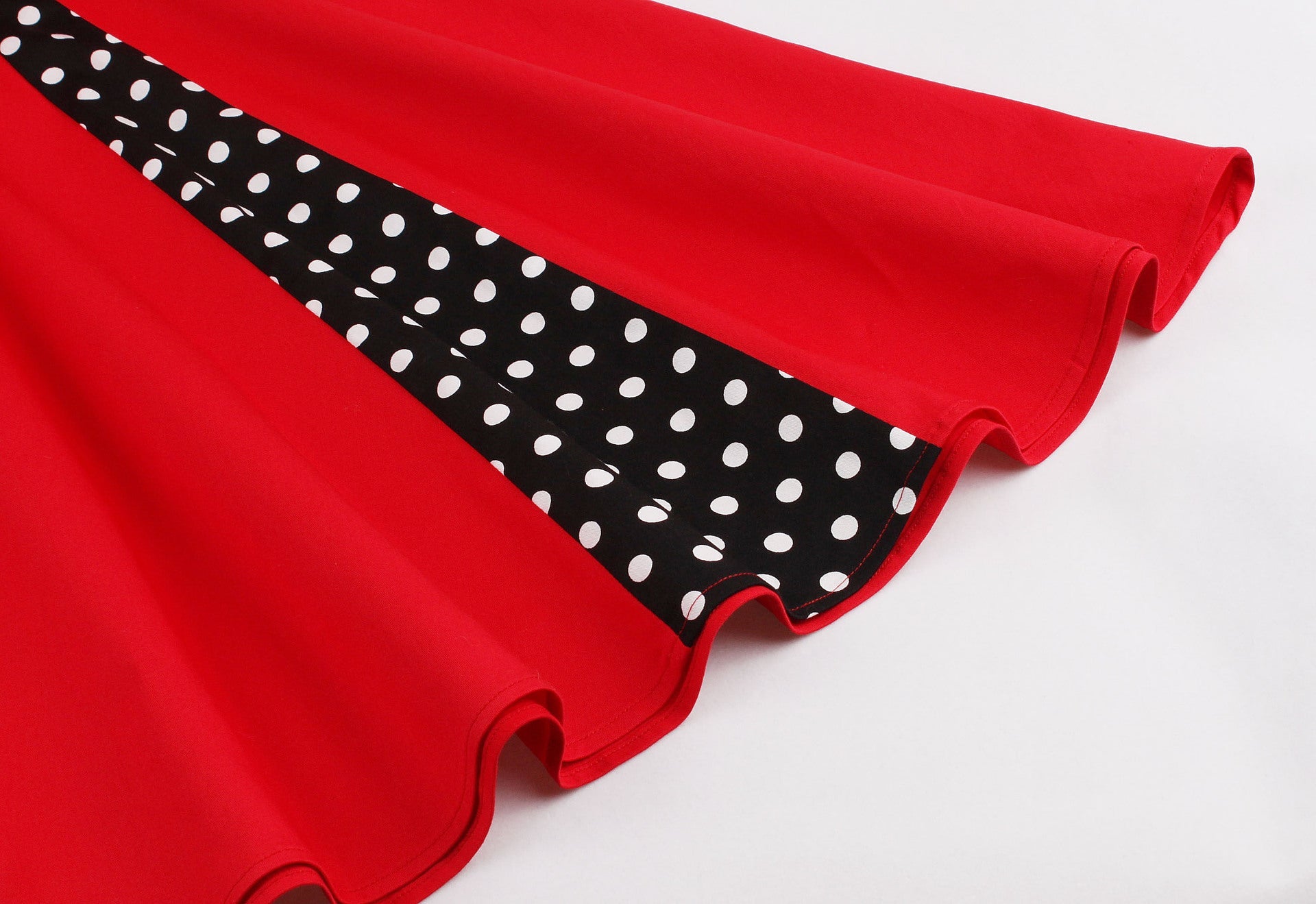 Womens Sleeveless Rockabilly Polka Dot Cocktail Party Vintage Dress Red