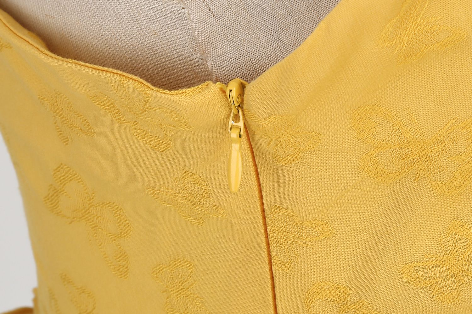 Womens Sleeveless Vintage 1950s Dress Spaghetti Strap A-line Midi Dresses Yellow