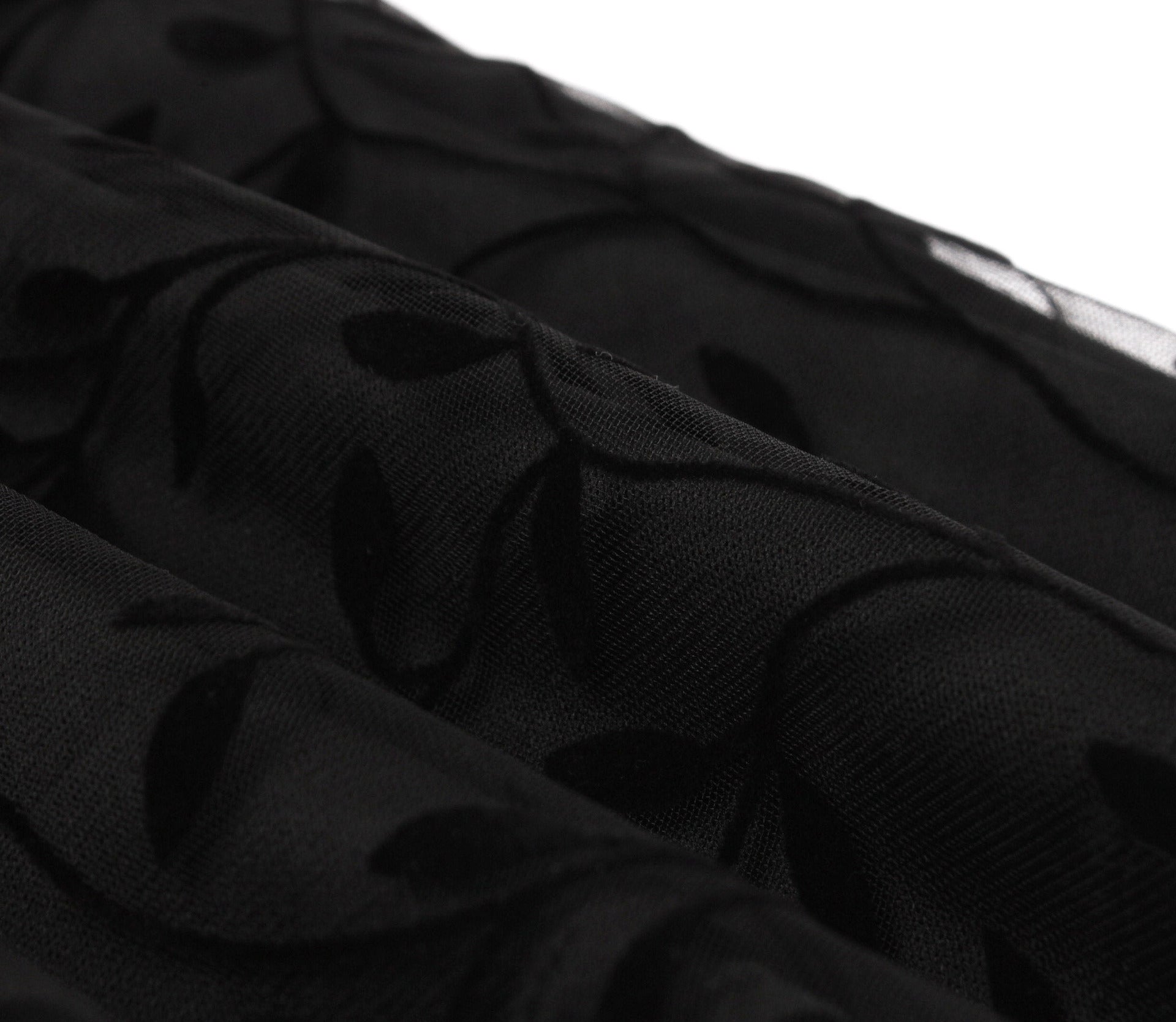Womens Sleeveless Wrap Ruffle A Line Embroidery Summer Dress Black Leaf